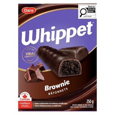Dare Bâtonnets Whippet Brownie 250 g, 1,60 $/100g