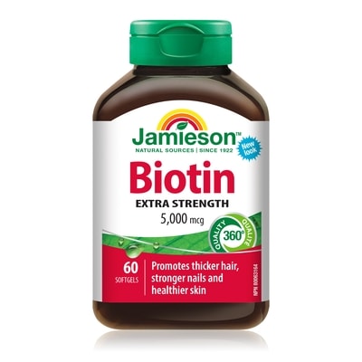 Jamieson Biotin 5,000 mcg Softgels 60 ea, $0.34/1ea