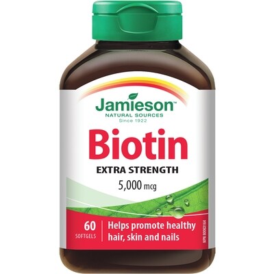 Jamieson Biotin 5,000 mcg 60 ea, $0.36/1ea