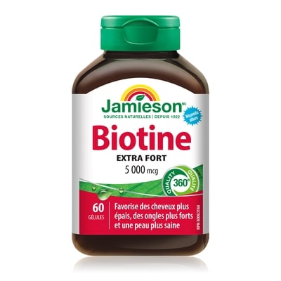 Jamieson Biotine 5000 mcg | Gélules 60 ea, 0,37 $/1ch