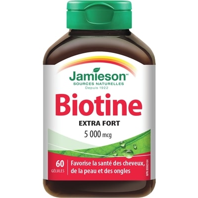 Jamieson Biotine 5 000 mcg 60 ea, 0,28 $/1ch