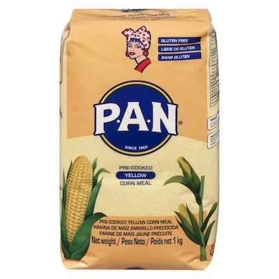 Pan Pre-Cooked Yellow Corn Meal 1 kg, $0.40/100g