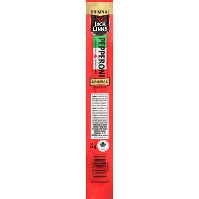 Jack Link’s Bâtonnet pepperoni origine 22 g, 6,82 $/100g