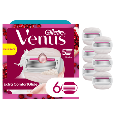 Gillette Extra ComfortGlide Sugarberry Scented Women's Razor Blade Refills, 6 Count 6 ea, $6.67/1ea