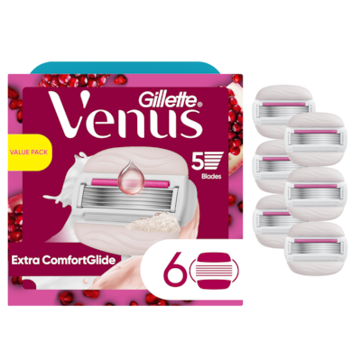 Gillette Cartouches de rechange de rasoir GlisseConfort extra au parfum Baies sucrées, 6 unités 6 ea, 6,67 $/1ch