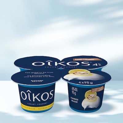 Yogourt grec, extra crémeux, saveur citron-meringue, 4% M.G.