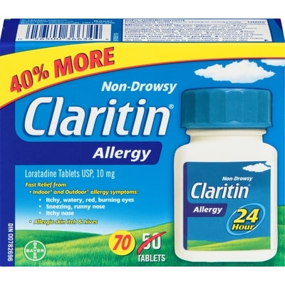 Claritin Allergy Medicine, 24-Hour Non-Drowsy Relief 70 ea, $0.51/1ea