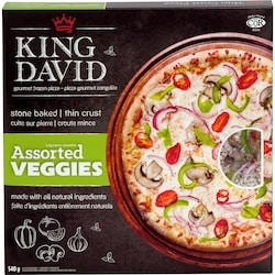 King David Gourmet Kosher Thin Crust Assorted Vegetables Pizza 540 g, $2.78/100g