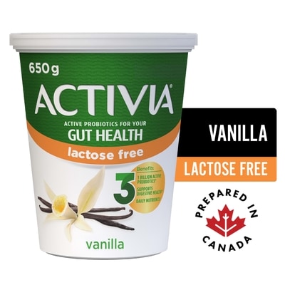 Activia Probiotic Yogurt, Lactose Free, Vanilla 650 g, $0.54/100g
