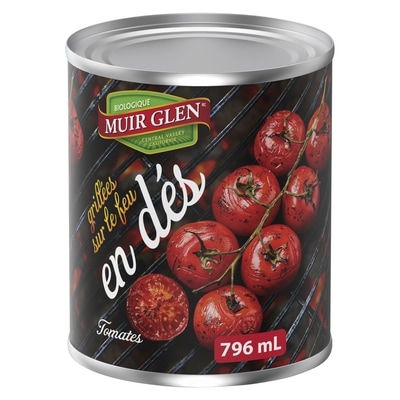 Muir Glen Organic Tomates Organique Grillées sur le Feu, Découpées en Dés 796 ml, 0,82 $/100ml