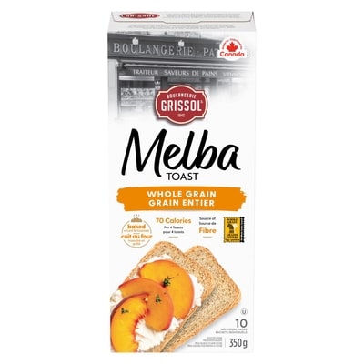 Grissol Melba Toast Whole Grain 350 g, $1.57/100g