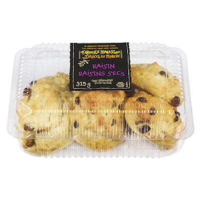 Farmer's Market Tea Biscuits, Raisin 315 g, $1.84/100g