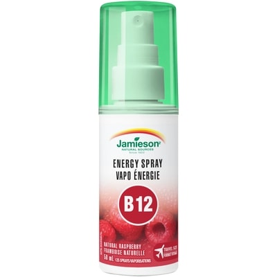 Jamieson Vitamin B12 Energy Spray - Natural Raspberry Flavour 58 ml, $21.71/100ml