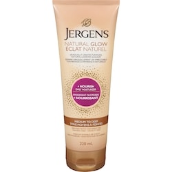 Jergens Glow +Nourish Daily Moisturizer | Gradual Sunless Self-Tanning Body Lotion for Dry Skin, Medium to Deep Shade 220 ml, $6.81/100ml
