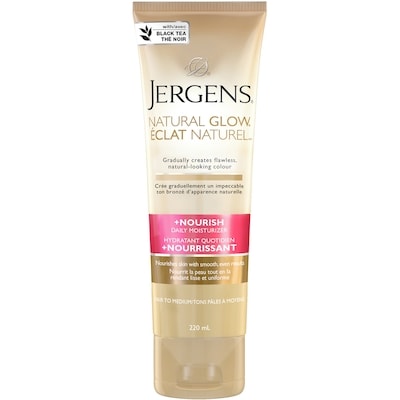 Jergens Hydratant quotidien Éclat Naturel + Nourrissant pour la peau sèche, tons pâles à moyens 220 ml, 6,81 $/100ml