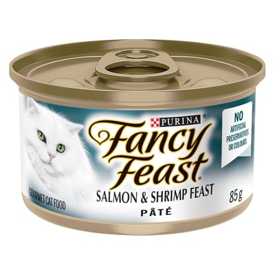 Purina Fancy Feast Pate Wet Cat Food Salmon & Shrimp Feast 85 g, $1.06/100g