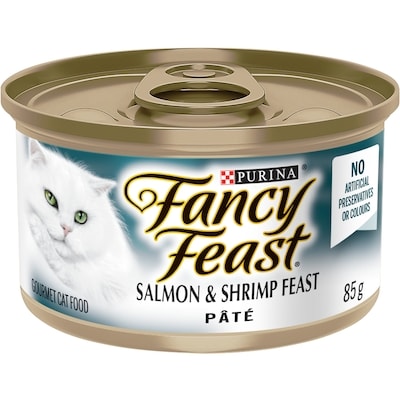Purina Fancy Feast Pate Salmon & Shrimp Feast, Wet Cat Food 85 g, $1.06/100g