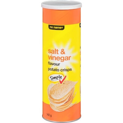 No Name Salt & Vinegar Potato Crisps  142 g, $1.40/100g
