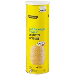 No Name Salt and Vinegar Flavour Potato Crisps 142 g, $1.75/100g