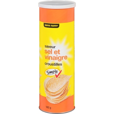 Sans Nom Croustilles sel et vinaigre 142 g, 1,40 $/100g