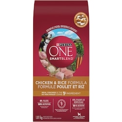 Purina ONE Formule Poulet et Riz, Nourriture Sèche pour Chiens 1,81 kg 1.81 kg, 0,83 $/100g