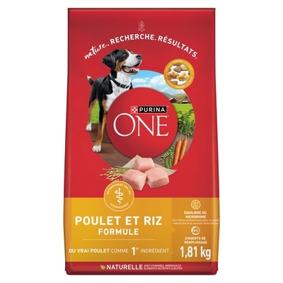 Purina ONE Formule Poulet et Riz, Nourriture Sèche pour Chiens 1,81 kg 1.81 kg, 0,72 $/100g
