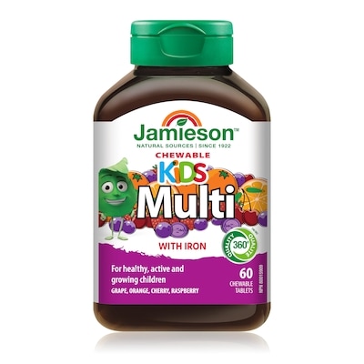 Jamieson Multivitamin Chewables for Kids Fruit Flavour 60 ea, $0.27/1ea