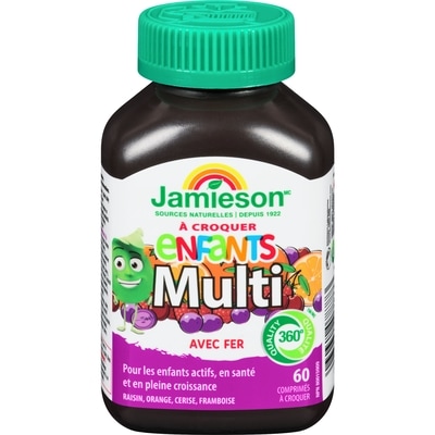Jamieson Multivitamine pour enfants -  à Croquer 60 ea, 0,25 $/1ch
