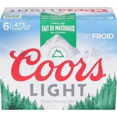 Coors Bière légère (Pièce d’identité requise au moment du ramassage) 6x473.0 ml, 0,57 $/100ml