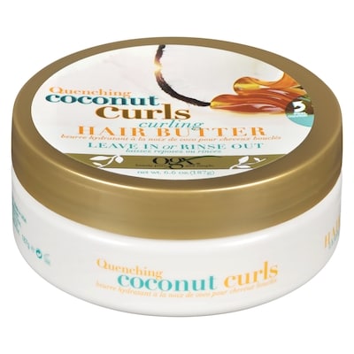 Ogx Beurre Hydratant à la Noix de Coco pour Cheveux Bouclés 195 ml, 6,15 $/100ml