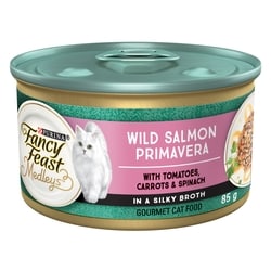 Purina Fancy Feast Medleys Wet Cat Food Wild Salmon Primavera 85 g, $1.06/100g