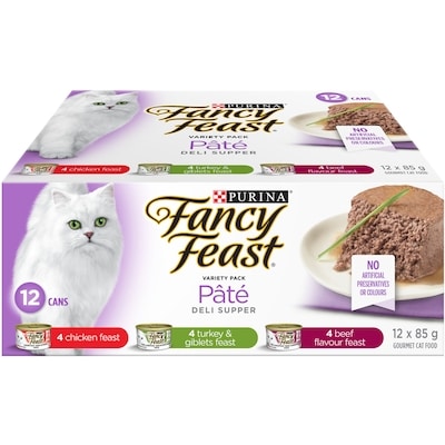 Purina Fancy Feast Pate Deli Supper Variety Pack, Wet Cat Food 1.02 kg, $1.16/100g