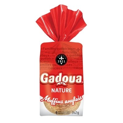 Gadoua White English Muffins 342 g, $1.25/100g