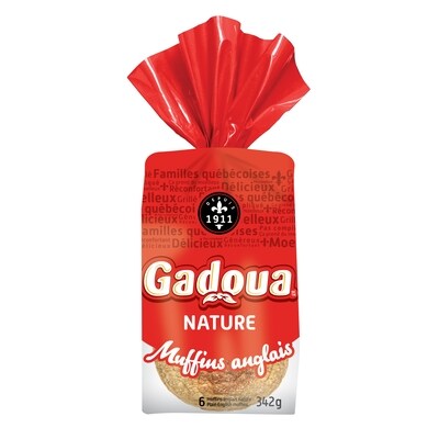 Gadoua Muffins anglais nature 342 g, 1,31 $/100g