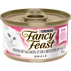 Purina Fancy Feast grillé festin de saumon et de crevettes en sauce, nourriture humide pour chats 85 g, 1,52 $/100g