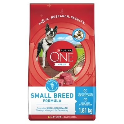 Purina ONE +Plus Dry Dog Food Small Breed Formula Beef 1.81 kg, $0.83/100g