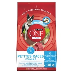 Purina ONE nourriture sèche pour chiens formule pour chiens de petites races au bœuf 1.81 kg, 0,83 $/100g