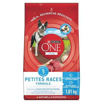 Purina ONE nourriture sèche pour chiens formule pour chiens de petites races au bœuf 1.81 kg, 0,83 $/100g