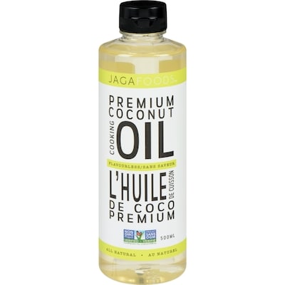 Jaga Foods Huile de noix de coco à cuisson 500 ml, 2,20 $/100ml