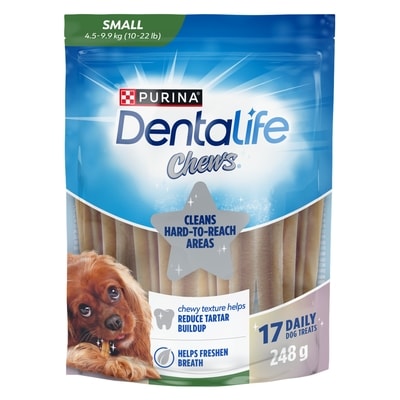 Purina DentaLife Chews Dog Treats Mini Breeds 248 g, $1.81/100g