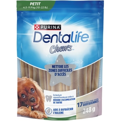 Purina DentaLife Chews Petit, Gâteries Quotidiennes pour la Dentition des Chiens 248 g, 2,01 $/100g