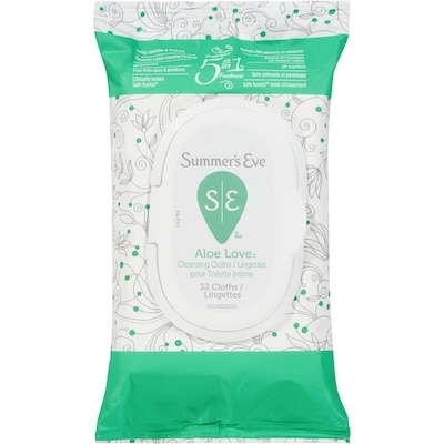 Summer's Eve Aloe Love Cleansing Cloths, Sensitive Skin 32 ea, $0.20/1ea