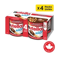 Nutella & GO! Hazelnut And Cocoa Spread With Breadsticks, Snack Packs, Pack of 4 208 g, $3.84/100g