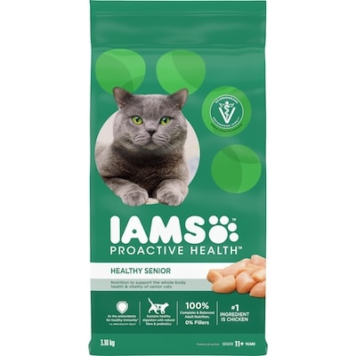 Iams Proactive Health Healthy Senior with Chicken Dry Cat Food 3.18 kg, $0.82/100g