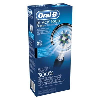 Oral-B Brosse à dents électrique CrossAction 1000, noire, propulsée par Braun 1 ea, 90,99 $/1ch
