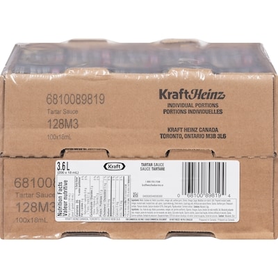 Kraft Tartar Sauce 200 ea, $0.18/1ea