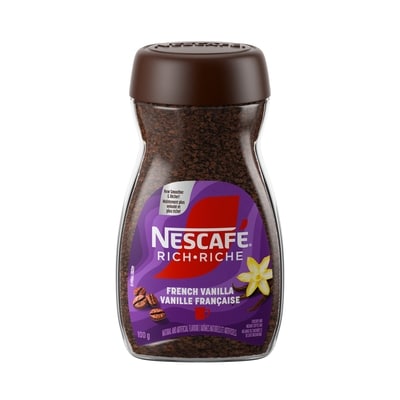 Nestlé Mélange à café instantané riche aromatisé à la vanille française Nescafé, donne 50 portions 100 g, 8,00 $/100g