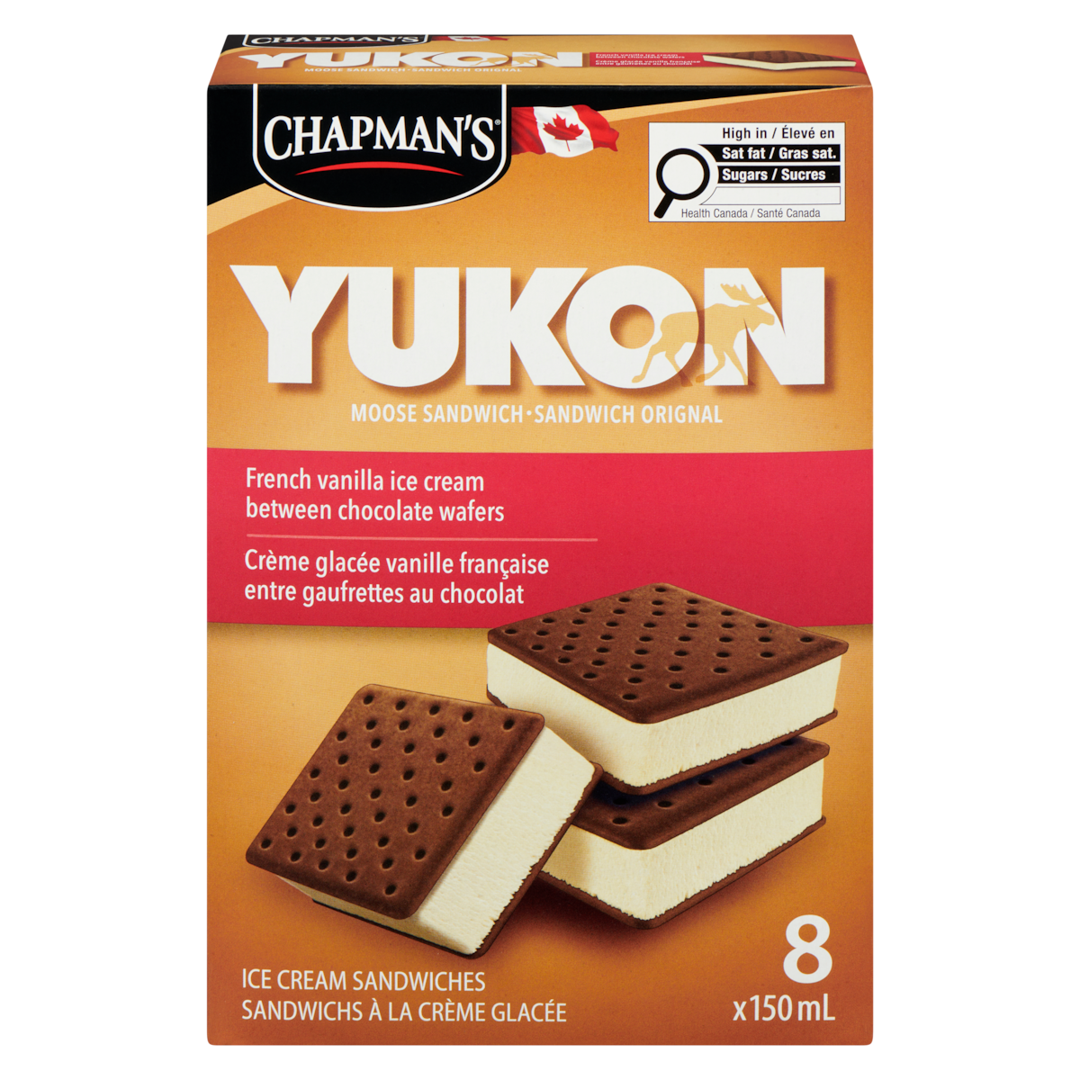 Chapman's Yukon Moose French Vanilla Ice Cream Sandwich