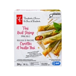 President's Choice Thai Basil Shrimp Spring Rolls 294 g, $3.74/100g
