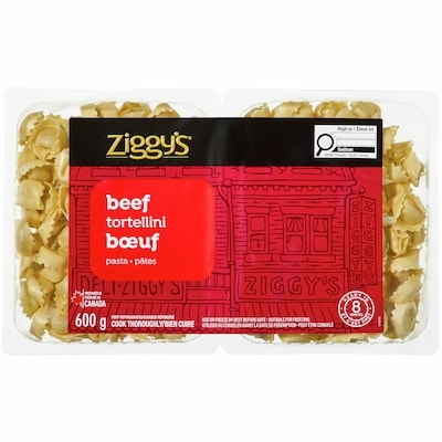 Ziggy’s Tortellini au bœuf 600 g, 0,83 $/100g